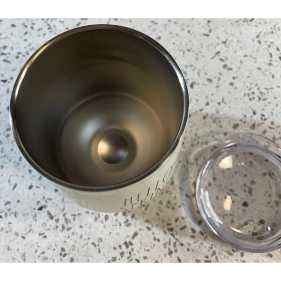 Magenta Rae Dunn "Hello Spring." Metal Tumbler w/ Clear Lid, For Wine Or Coffee - Picture 3 of 5